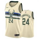 Men's / Youth Milwaukee Bucks #24 Connaughton City  Jersey Cream