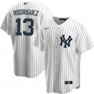 Men's Alex Rodriguez yankees 13 jersey white pinstripe