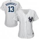 Women's Alex Rodriguez yankees jersey White pinstripe