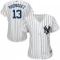 Women's Alex Rodriguez yankees jersey White pinstripe