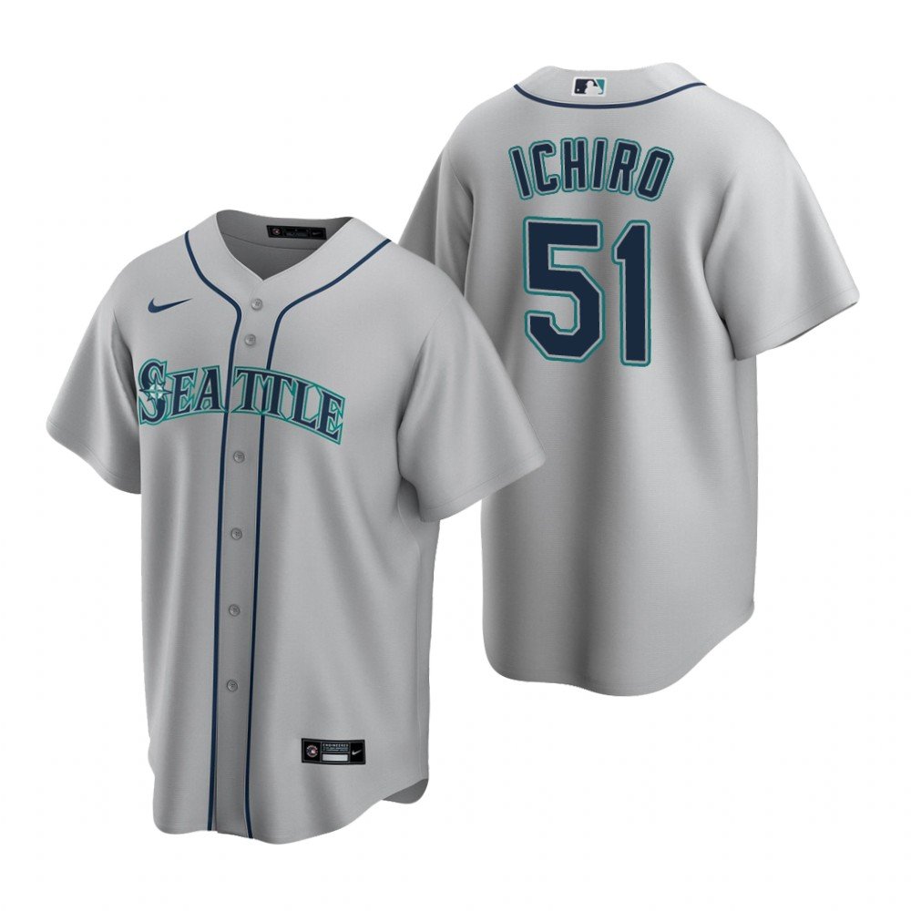 SEA #51 Ichiro Suzuki Gray Cool Player Stitched Jersey
