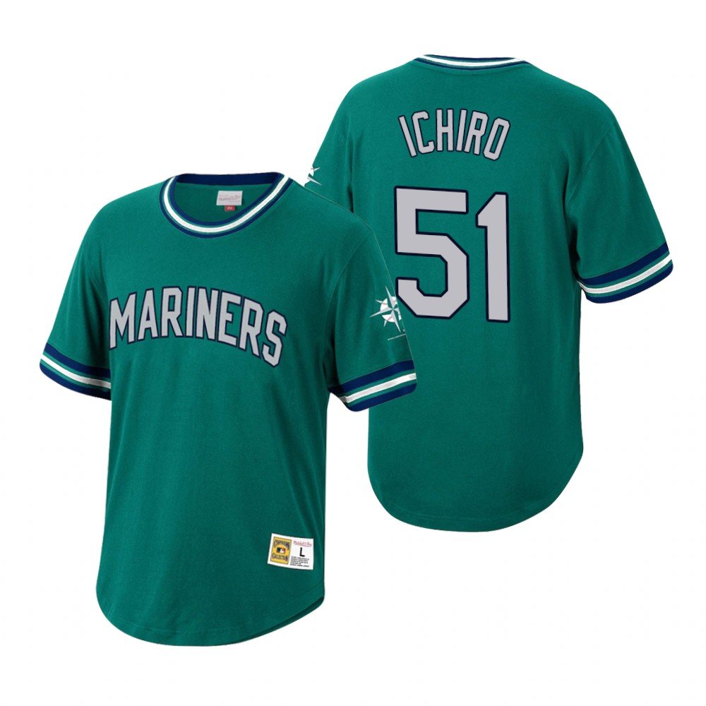 Men's / Youth Ichiro Suzuki Mariners 51 cooperstown jersey green