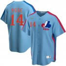 Men's CIN #14 Pete Rose Montreal Expos Jersey blue