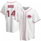 Men's CIN #14 Pete Rose white home cool base Jersey