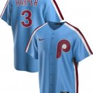 Men's   / Youth Bryce Harper  Phillies 3   coopertown  jersey light blue