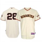 Men's /  Youth SF Giants #28 Buster Posey Gigantes Jersey  cream
