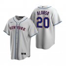 Men's NYM#20 Pete Alonso Road stitched Jersey gray