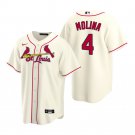 Men's Yadier Molina  4 St Louis Cardinals Stitched jersey cream