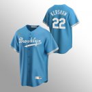 Brooklyn Dodgers #22 Clayton Kershaw cooperstown collection Jersey baby blue
