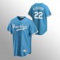 Brooklyn Dodgers #22 Clayton Kershaw cooperstown collection Jersey baby blue