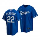 Men's Dodgers #22 Clayton Kershaw Royal Alternate Cool Base Jersey