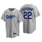 Men's LAD #22 Clayton Kershaw Grey Jersey
