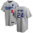 Men's KOBE Bryant Dodgers stitched jersey gray