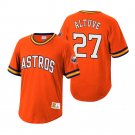 Men's  HOU #27 Jose Altuve cooperstown jersey orange