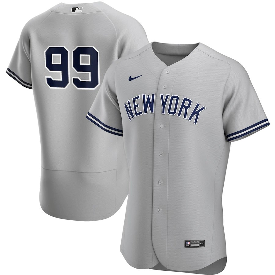 Men's New York Yankees 99 Aaron Judge Gray Road 2020 authentic Jersey