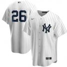 Men's NYY #26 DJ LeMahieu white  home Jersey blank no name