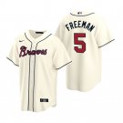 Men's ATL 5 Freddie Freeman Cream  Player Jersey stitched