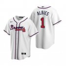 Men's / Youth ATL Jerseys #1 Ozzie Albies Jersey White Stitched