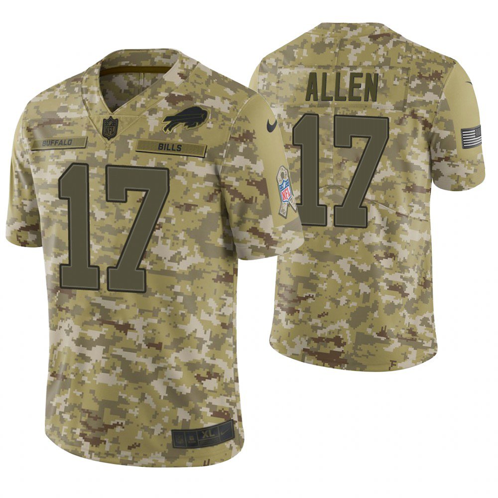 Youth Josh Allen Buffalo Bills salute to service jersey camo