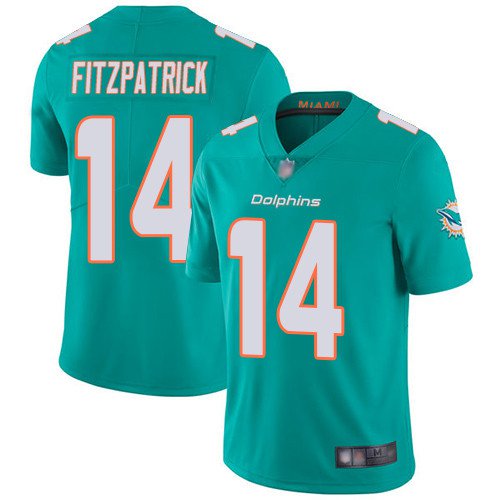 Men's ryan fitzpatrick miami dolphins Color rush jersey teal green