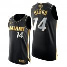 Men's Miami Heat #14 Tyler Herro golden  Edition finals Jersey Black