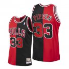 Mens Scottie Pippen Chicago Bulls split  jersey red black