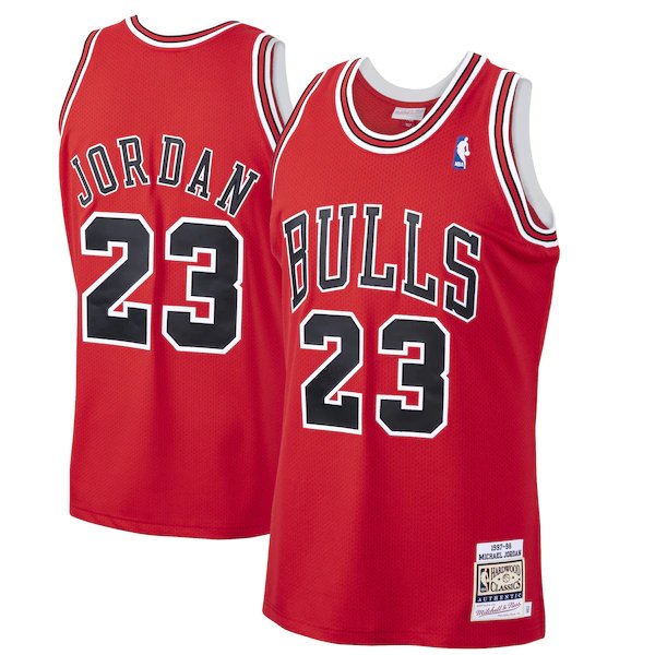 Men's Michael Jordan Bulls 23 throwback classic jersey red