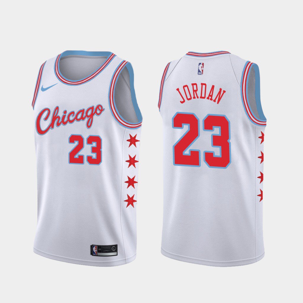 Men / Youth Michael Jordan Chicago Bulls city jersey white