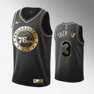 Mens Allen Iverson 76ers golden edition jersey black