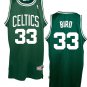 Men's   Larry Bird Boston Celtics throwback  hardwood classic Jersey green
