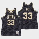 Mens Larry Bird  celtics 33 black toile classic  jersey