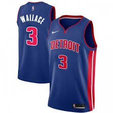 Men's Ben Wallace Detrot Pistons  3  icon jersey blue