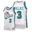 Men's Ben Wallace Detrot Pistons throwback jersey white