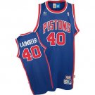 Men's Bill Laimbeer Pistons throwback jersey blue