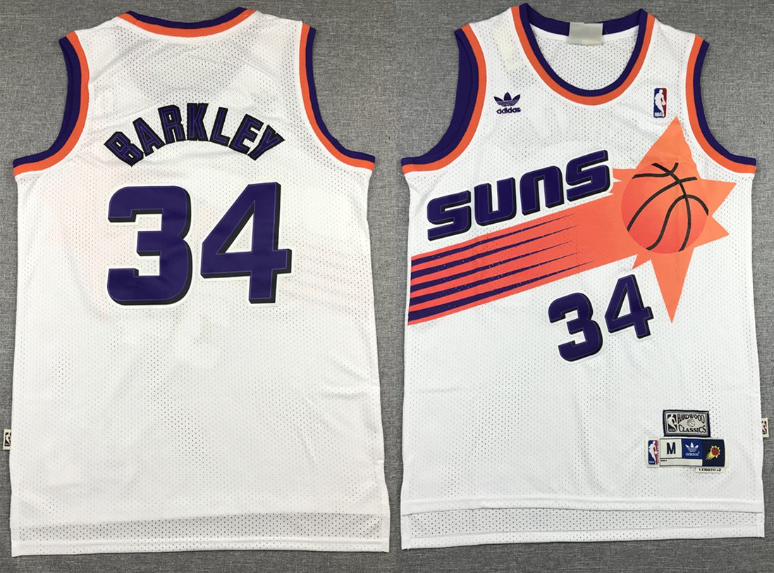 Mens  Charles Barkley Phoenix Suns Throwback jersey white