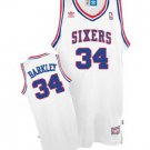Mens  Charles Barkley philadelphia Sixers Throwback jersey white