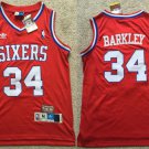 Mens  Charles Barkley philadelphia Sixers Throwback jersey red