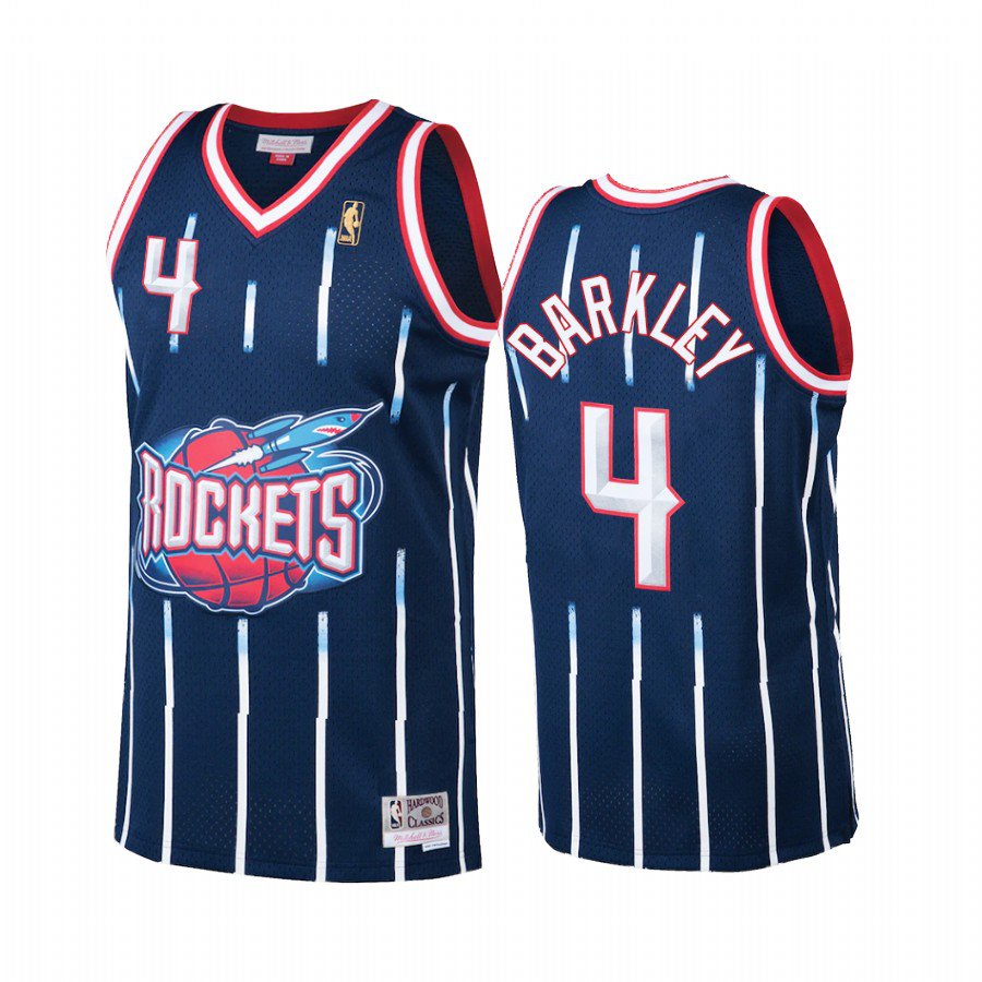 Mens Charles Barkley Houston rockets 4  throwback jersey black