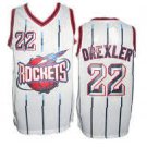 Mens Clyde Drexler Houston Rockets  throwback jersey white