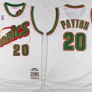 Mens  Gary Payton Seattle Sonics supersonics throwback jersey white