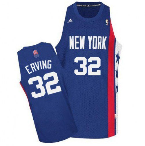 Mens Julius Erving Brooklyn nets  32 Throwback jersey Blue