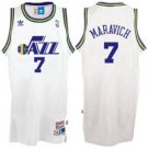Men's pete maravich Utah Jazz throwback jersey white