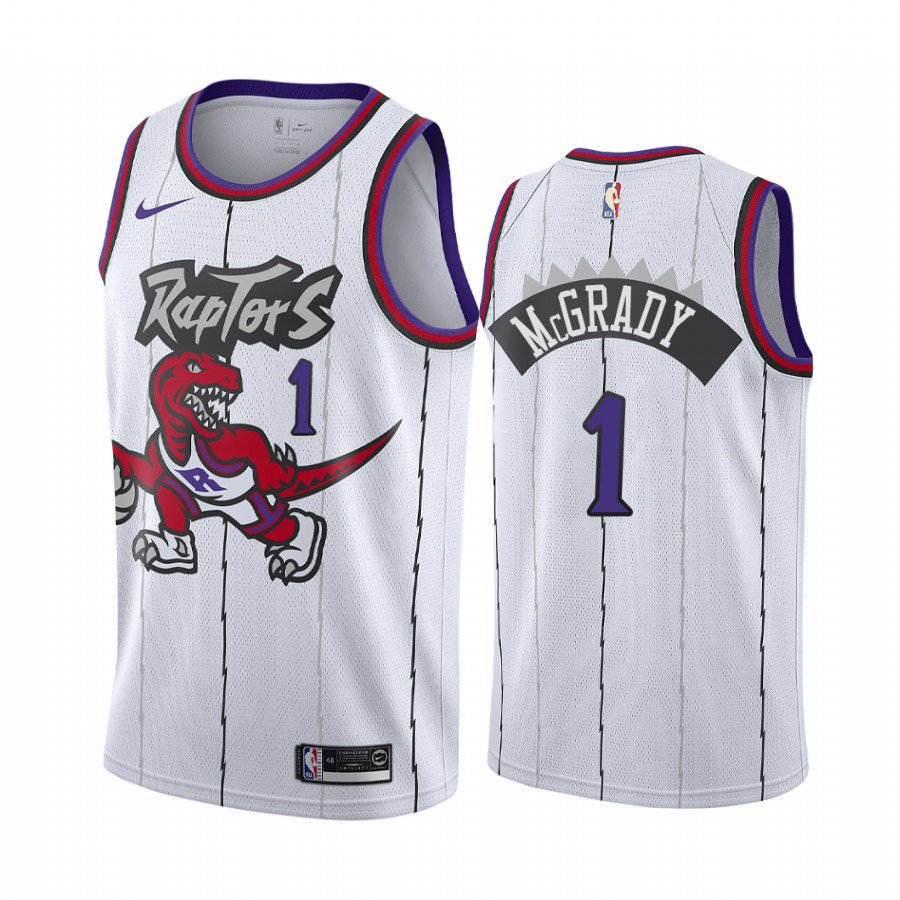 Mens Tracy McGrady Toronto Raptors hwc jersey white