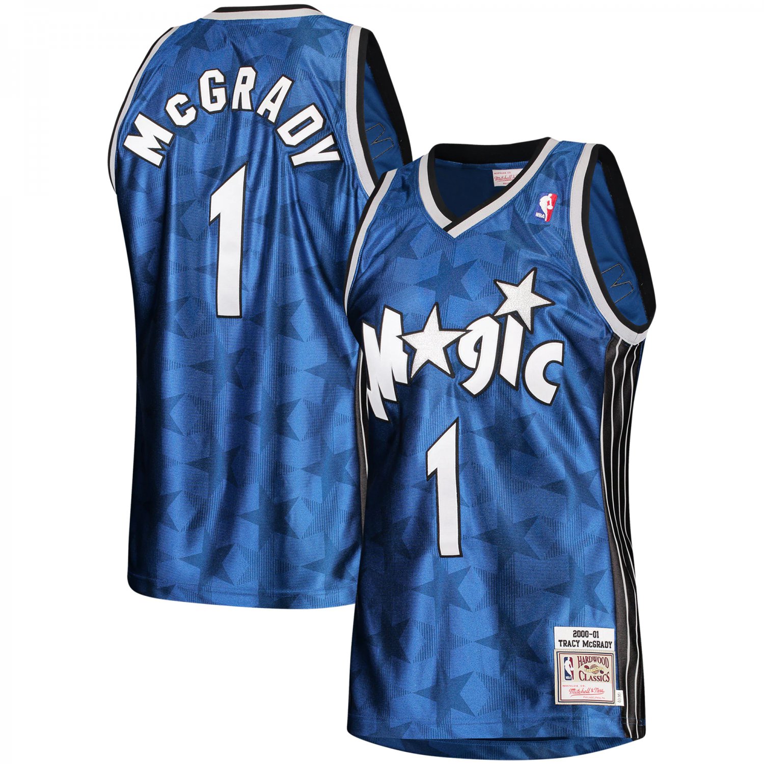 Mens Tracy McGrady Orlando  Magic 2000-01 Throwback stars jersey blue