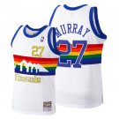 Men   Denver Nuggets #27 Jamal Murray throwback skyline Jersey - white