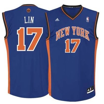 Men's Jeremy Lin Knicks 17 jersey  blue