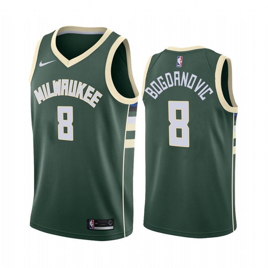 Men's  Bogdan Bogdanovic  Bucks icon edition Jersey green