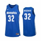 Men's  James Wiseman Memphis college jersey blue