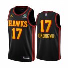 Men's & Youth Onyeka Okongwu atlanta hawks 17 Statement jersey black