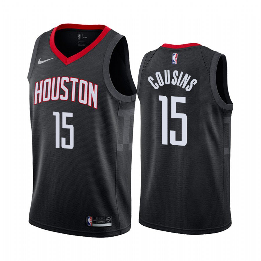 Men's DeMarcus Cousins Rockets statement jersey black